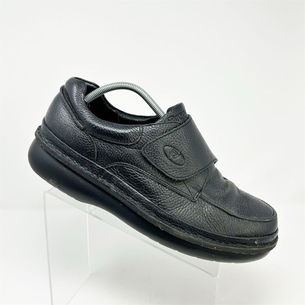 Propet Men's Black Leather Loafers Size 12 X Extra Wide Slip-On Casual Comfort